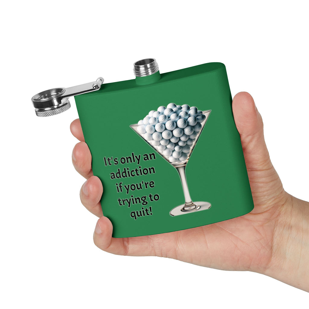 Golf Addiction Sleek Stainless Steel Flask