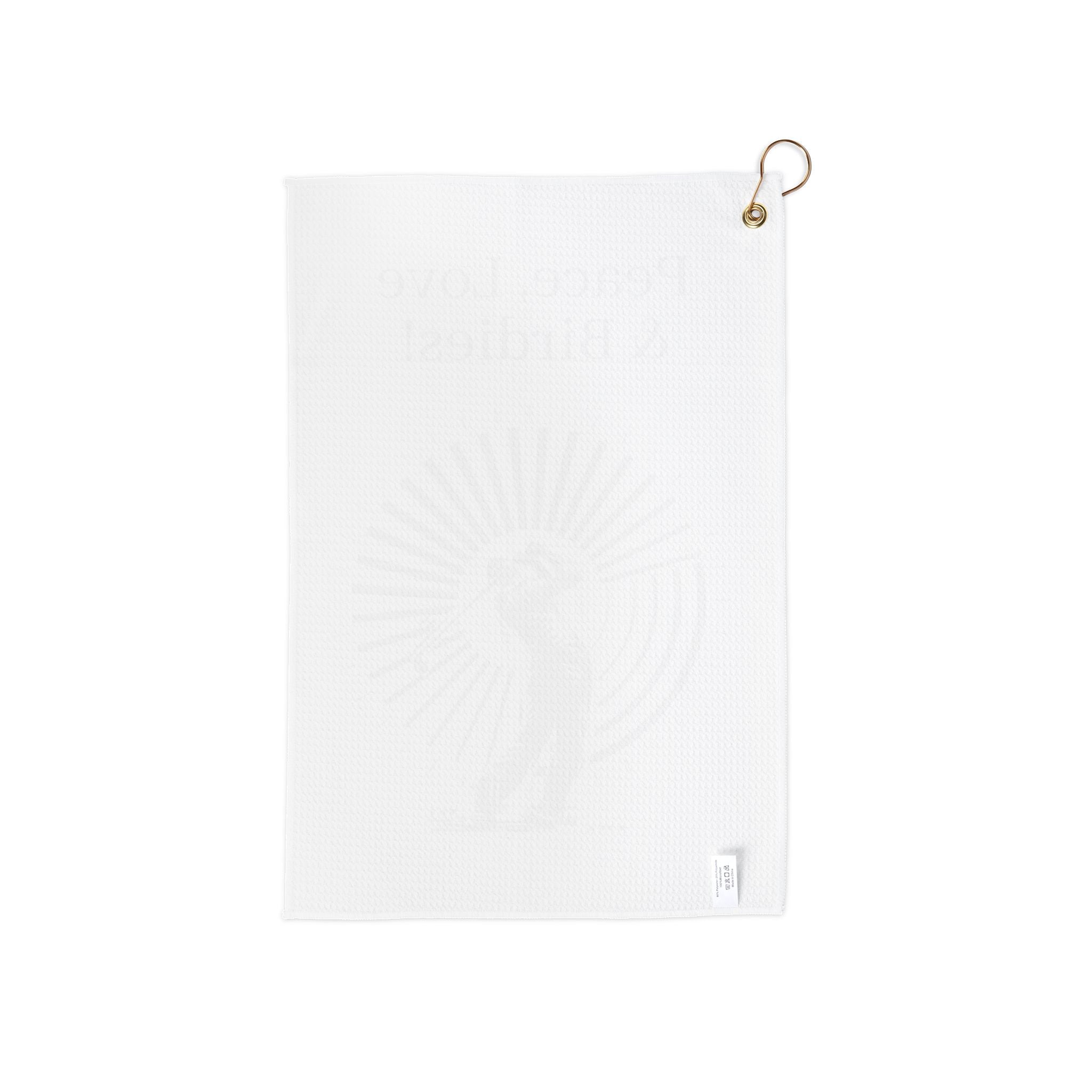 Peace love and birdies Golf Towel
