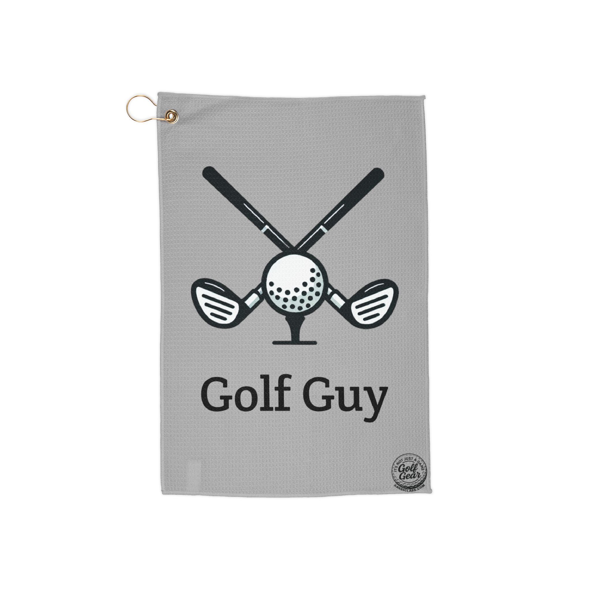 grey golf guy Golf Towels