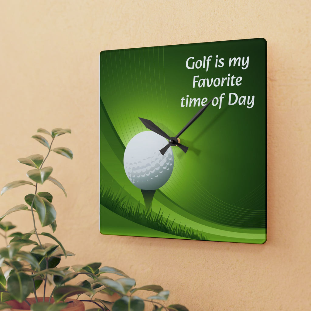 Golf Lover's Acrylic Wall Clock - Perfect Gift for Enthusiasts