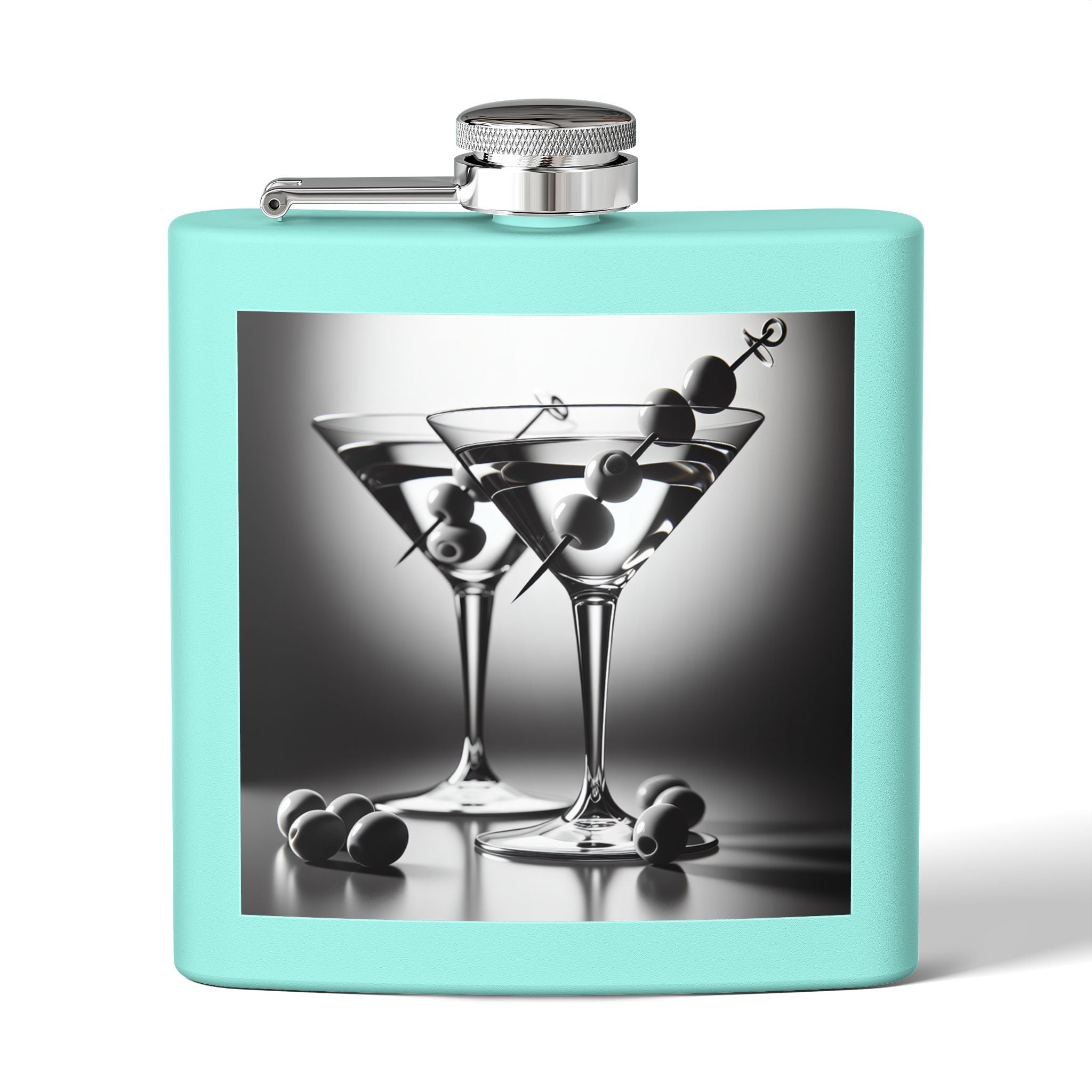 Martini Glass Sleek Stainless Steel Flask