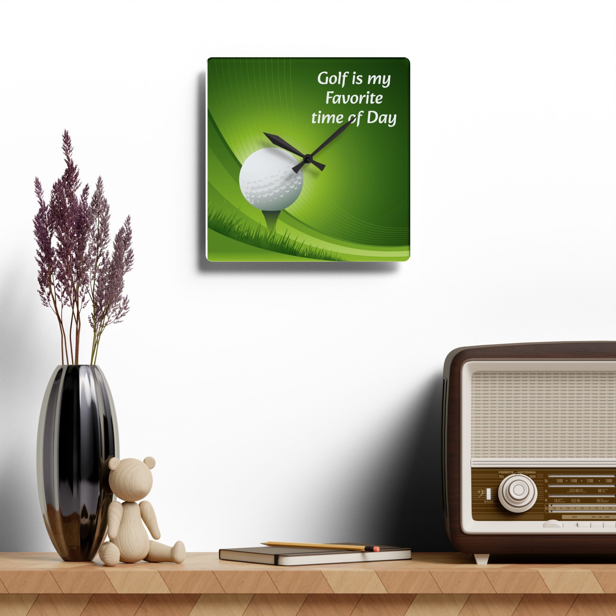 Golf Lover's Acrylic Wall Clock - Perfect Gift for Enthusiasts