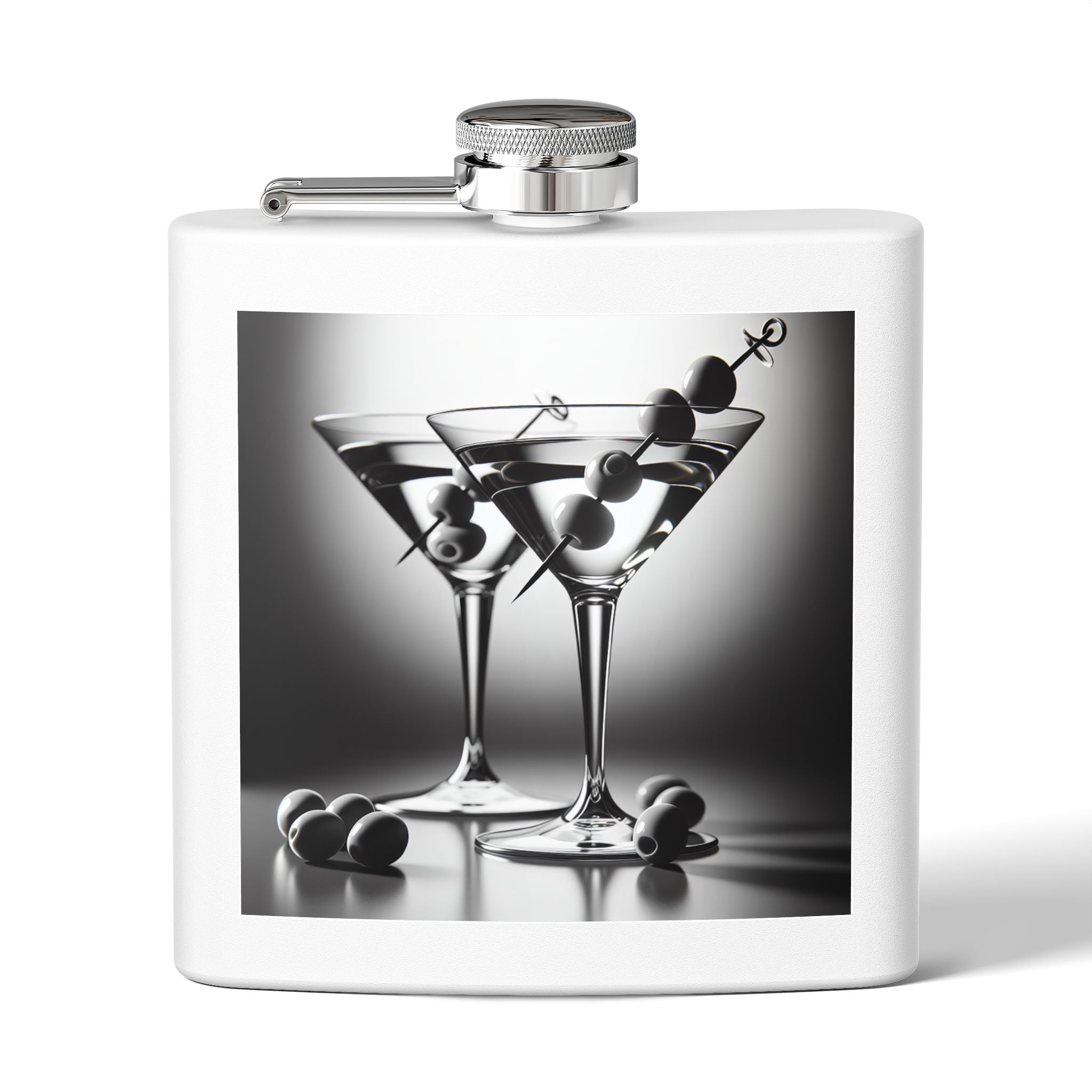 Martini Glass Sleek Stainless Steel Flask