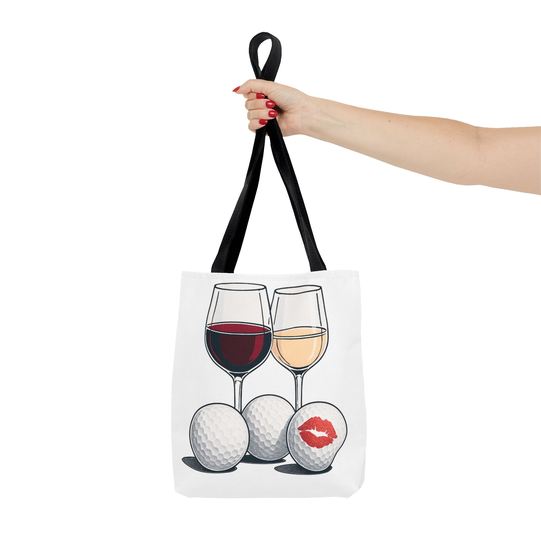 Wine Golf Lips Tote Bag