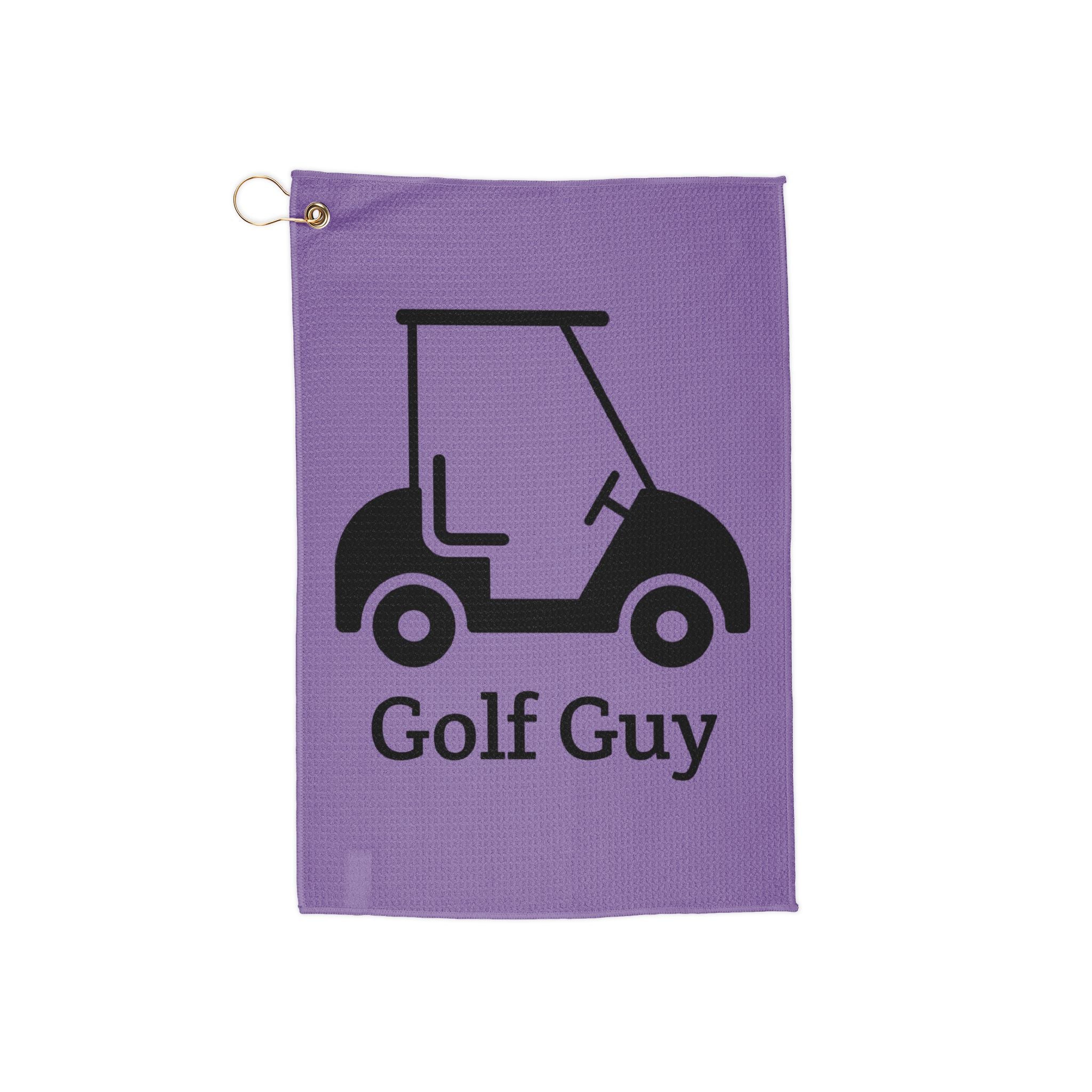 purple grey golf guy cart Golf Towels