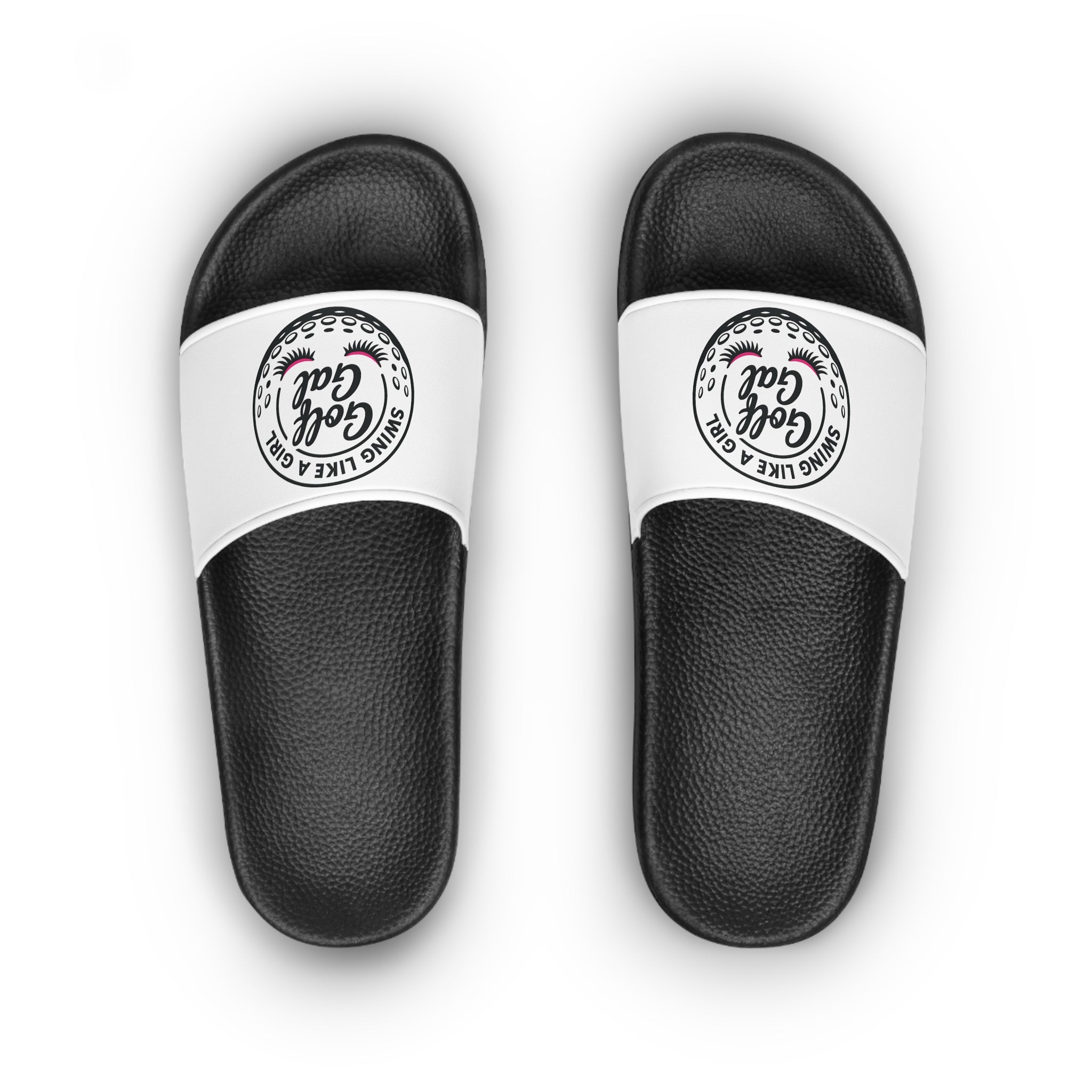 White Swing Like A Girl Golf Gal Women's Slide Sandals