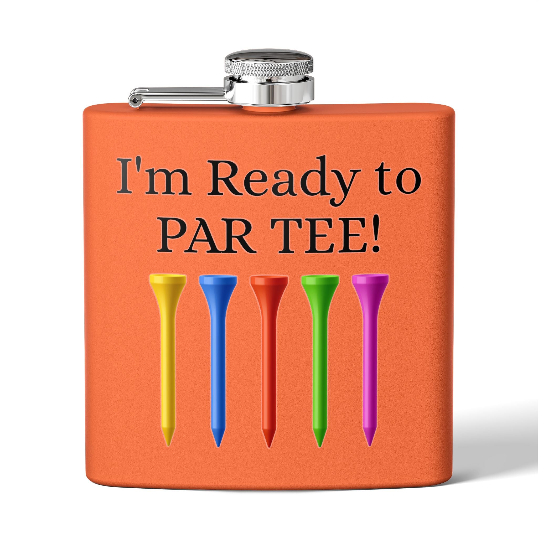 Ready to Par Tee Sleek Stainless Steel Flask