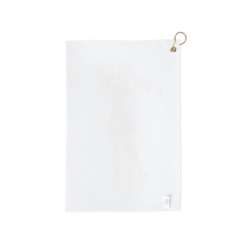 Blue Gal Silhouette Golf Towel