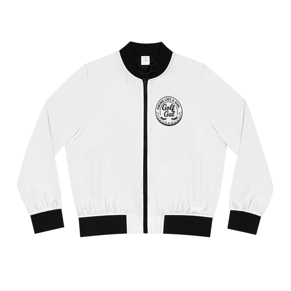 White Women's Golf Gal Bomber Jacket