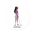 Golf Gal Round Sticker Violet