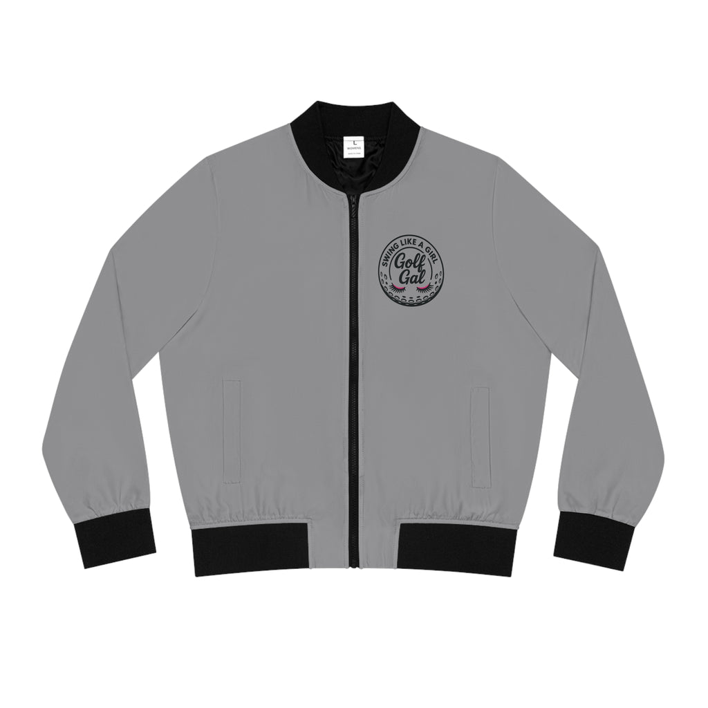 Gray Women's Golf Gal Bomber Jacket