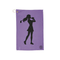 Purple Gal Silhouette Golf Towel