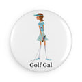 Golf Gal Button Magnet Lily