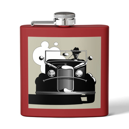 Antique Car Sleek Stainless Steel Flask