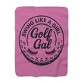 Swing Like A Girl Logo Sherpa Fleece Blanket
