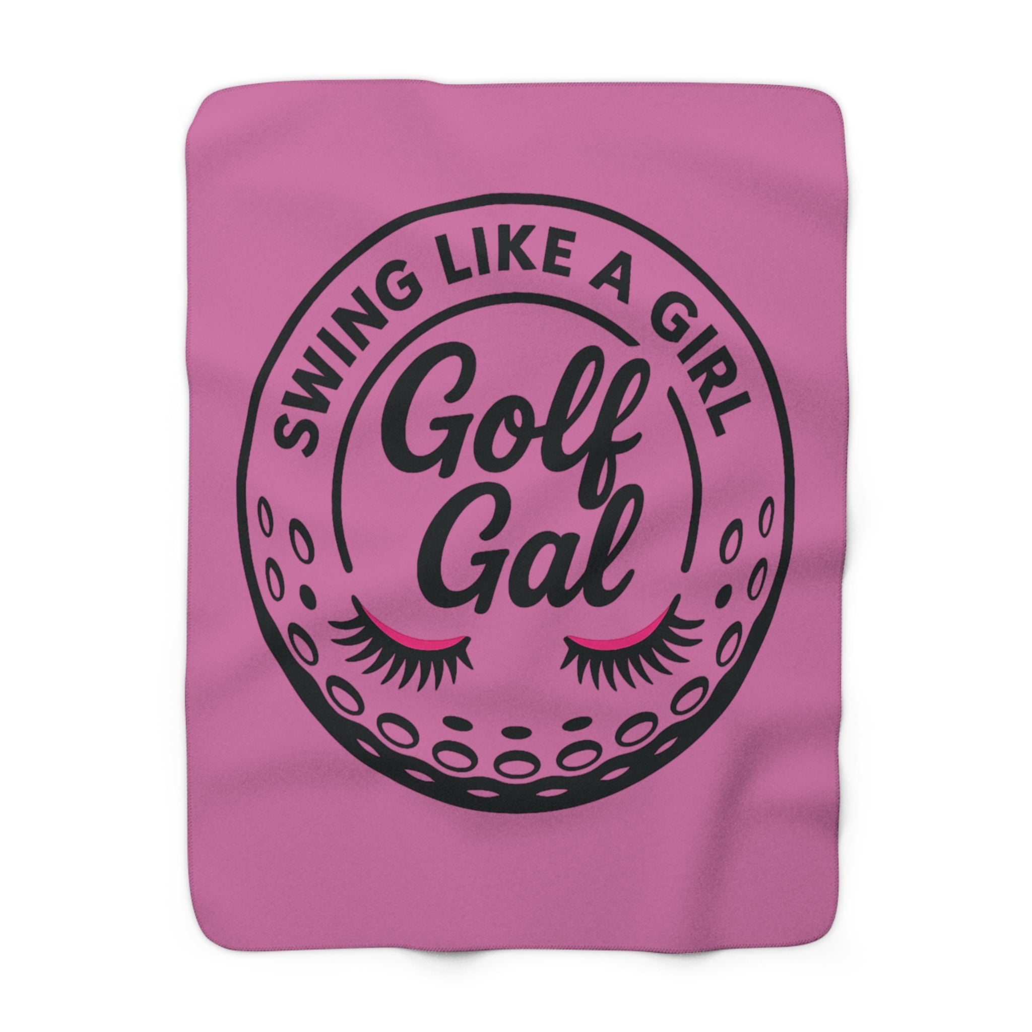 Swing Like A Girl Logo Sherpa Fleece Blanket