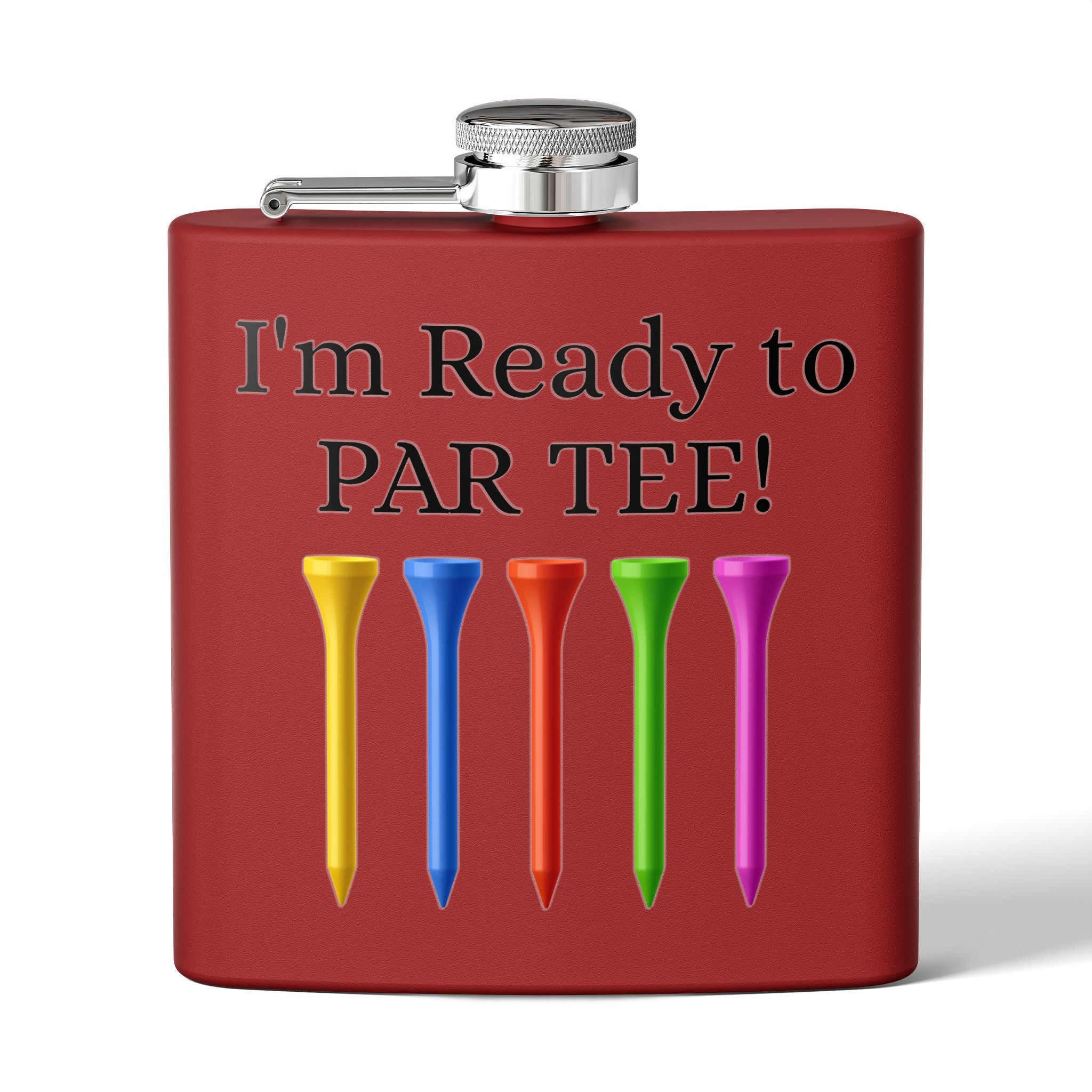 Ready to Par Tee Sleek Stainless Steel Flask