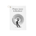 Peace love and birdies Golf Towel