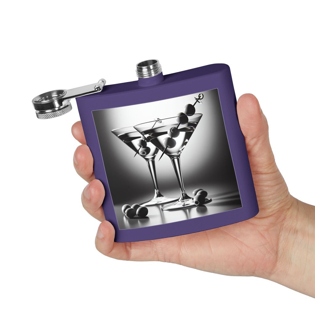 Martini Glass Sleek Stainless Steel Flask