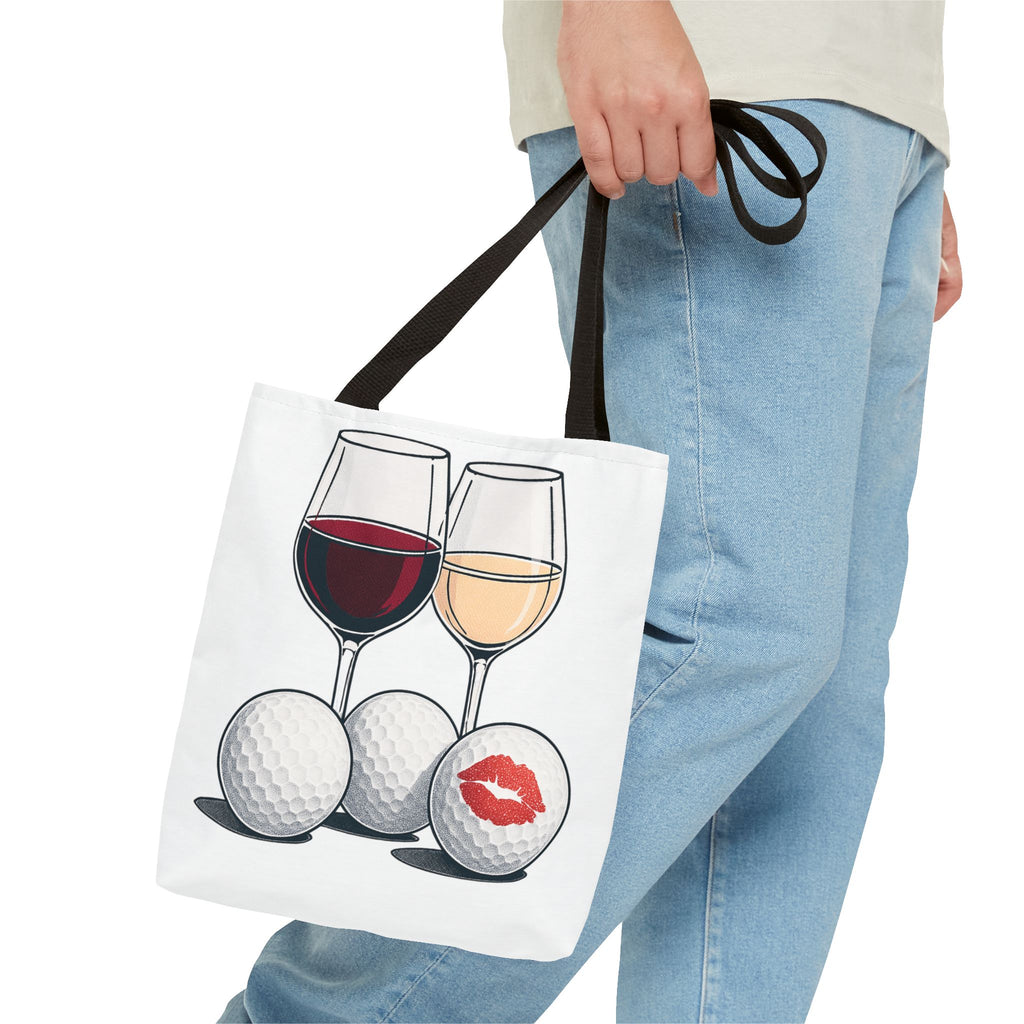 Wine Golf Lips Tote Bag