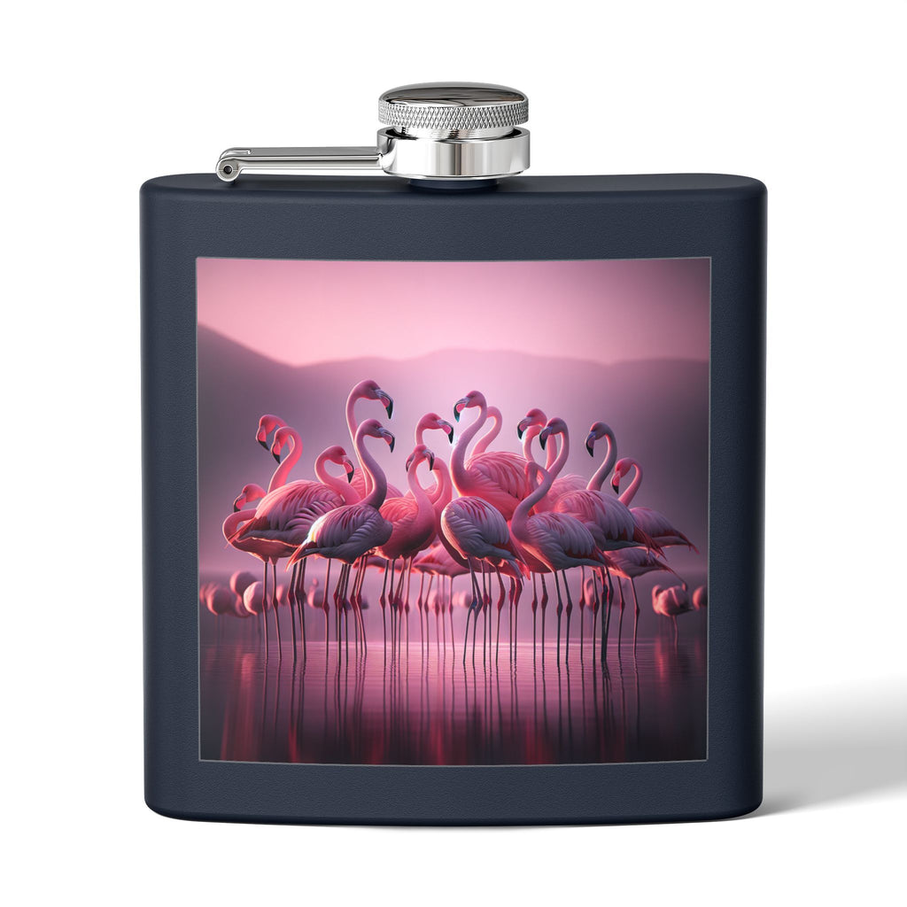 pink flamingos Sleek Stainless Steel Flask