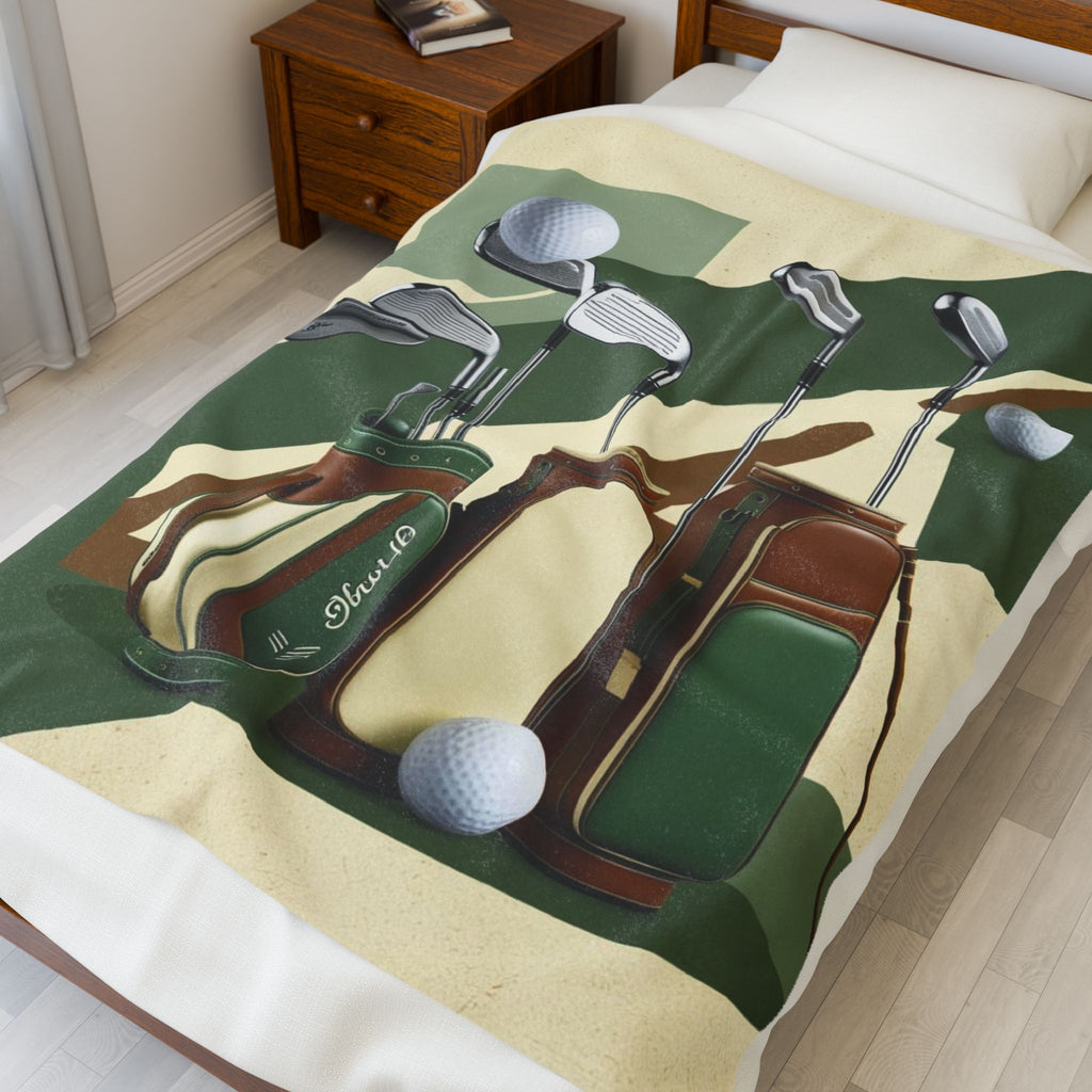 retro golf Velveteen Plush Blanket