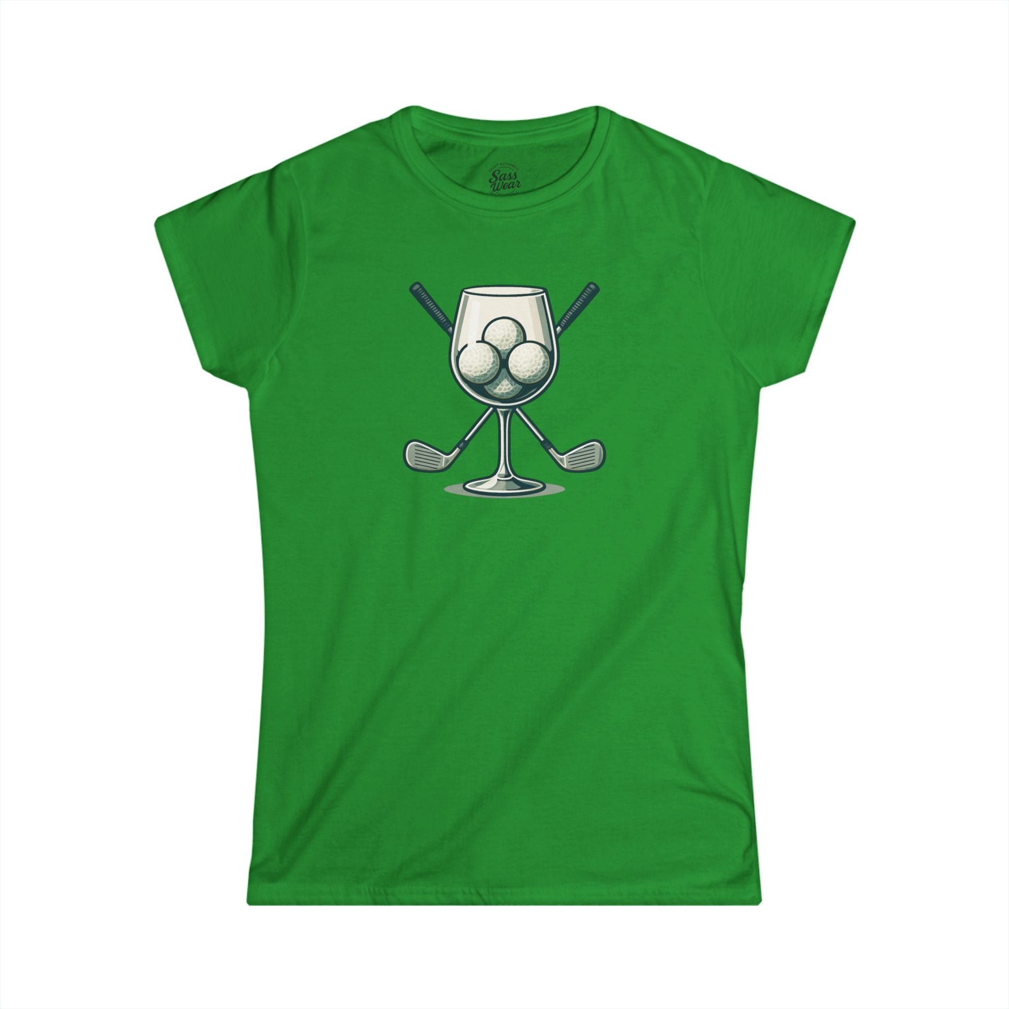 Wine and Golf Clubs Women's Softstyle Tee