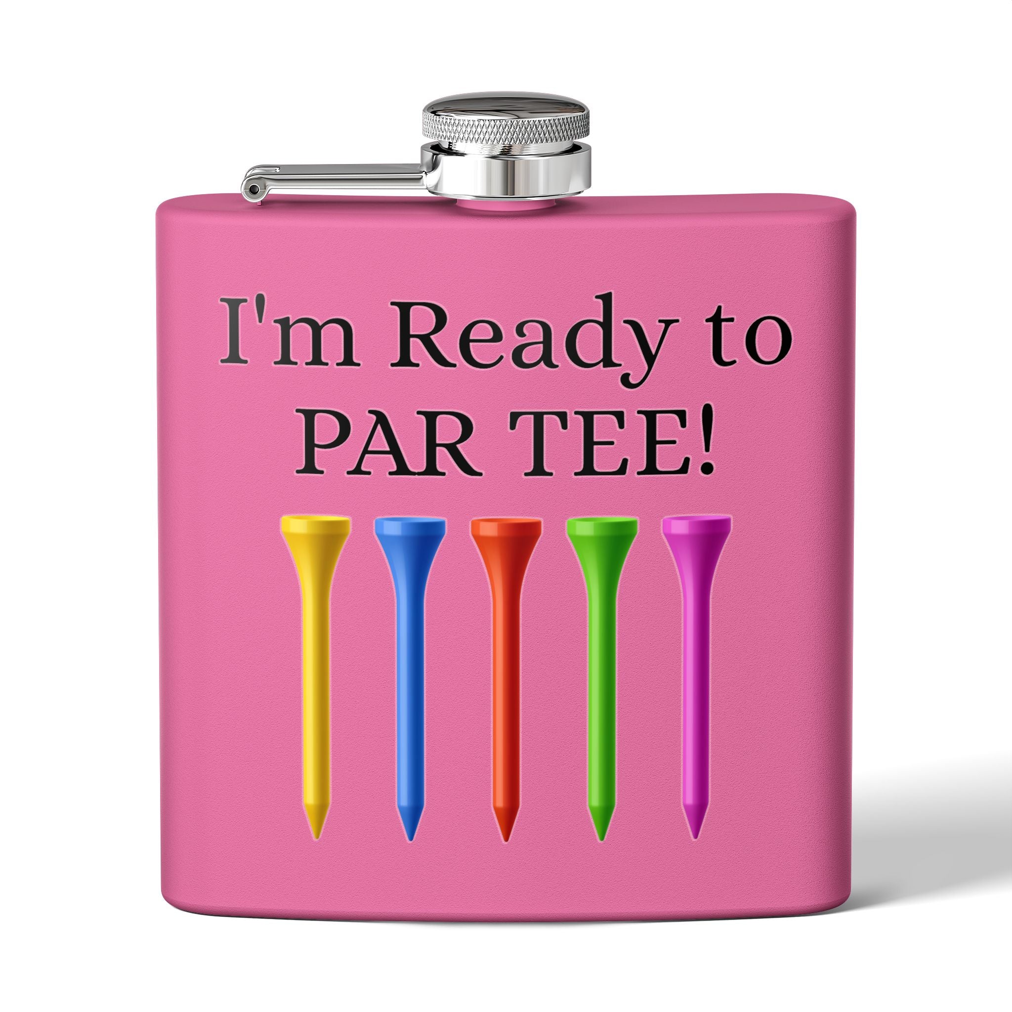 Ready to Par Tee Sleek Stainless Steel Flask